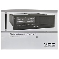 VDO DIGITAL TACHOGRAPH - DTCO 4.1 INSTRUCTION MANUAL 4 CONTRACTOR & DRIVER 2023