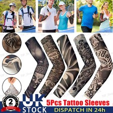 5X Tattoo Sleeves Mens Women Nylon Fake Temporary Tatoo Full Arm Sleeve Stocking