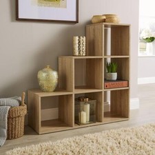 6 Shelf Bookcase Step Style