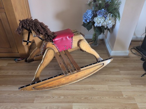 Handmade wooden rocking horse - wooden,