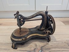 Antique Swan Neck Designed JONES Hand Machine Cast Iron Sewing Machine