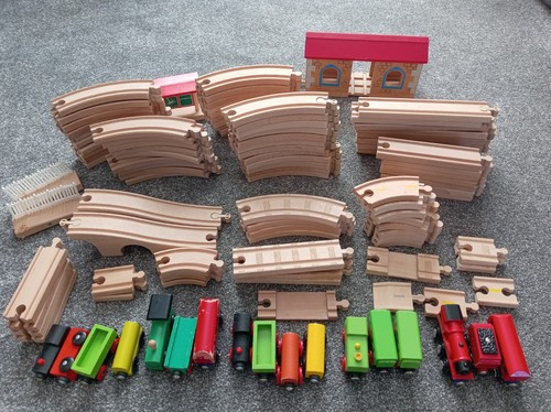 Wooden train set - set, 113pc