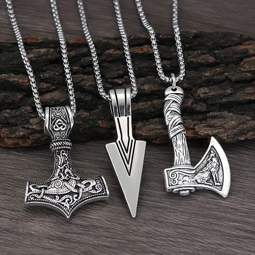 Set men viking necklace - 3,