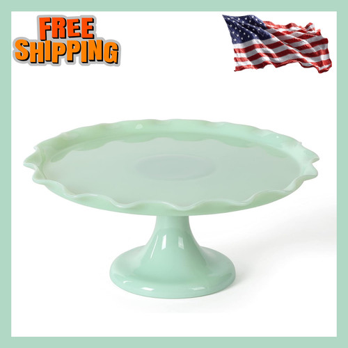 Jadeite glass cake stand - cake, 11in