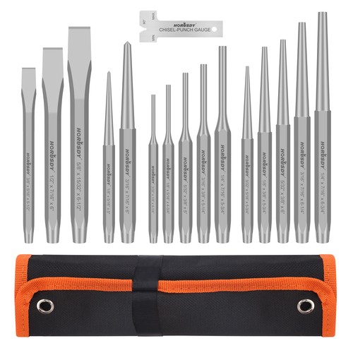 Punch chisel set 16pc - punch,