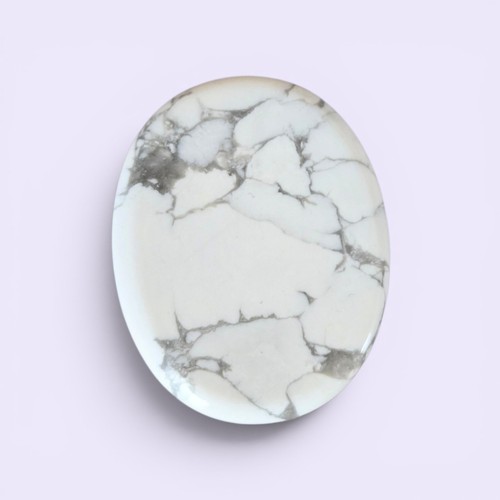 Natural white howlite - natural,
