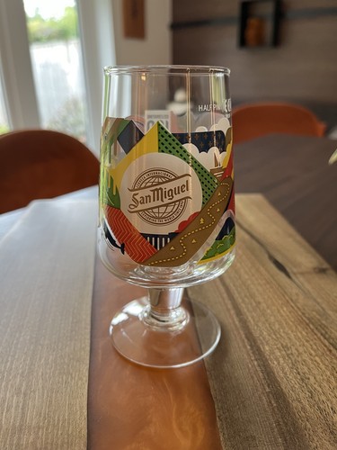 San miguel half pint glass - miguel,