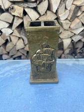 Vintage Brass Fire Fireplace Companion Set Stand Holder Rack