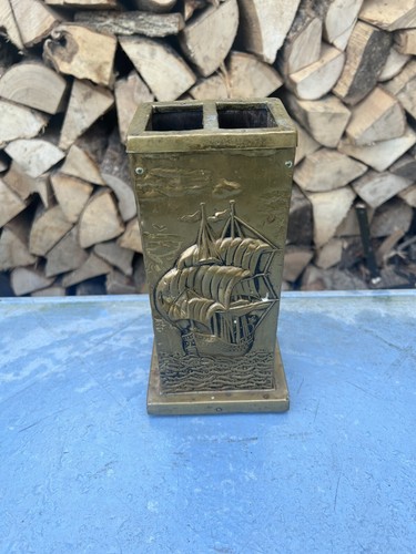 Vintage brass fire fireplace - brass,