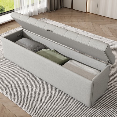 Upholstered ottoman storage - upholstered,