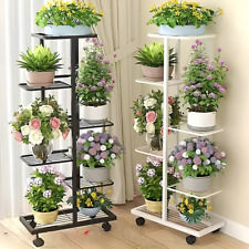 4/6 Tiers Metal Plant Stand Indoor Outdoor Garden Flower Pot Shelf Display Rack