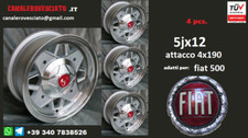 Cerchi in lega Fiat 500 old 126 millemiglia 12 pollici 5x12 4x190 epoca jantes