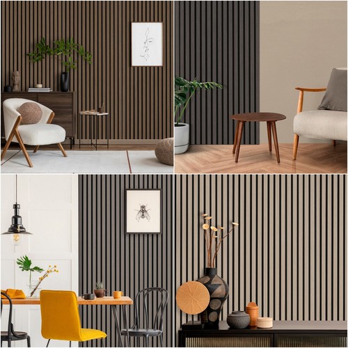 Acoustic slat wall panels - wall, mdf