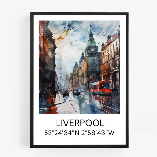 Liverpool city map print - city,