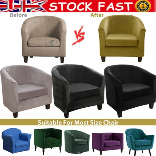 Piece velvet tub chair - tub,