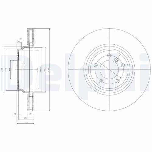 Front brake disc delphi bg9019 - front,
