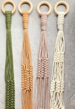 Macrame Plant Hanger No Tassel, Rope Hanging Basket, Modern Flower Pot Holder
