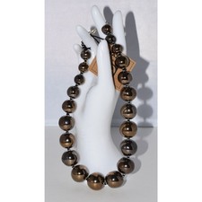 Kazuri Kenya Designer Hand Crafted "TANGO" Bronze Color 18” Necklace NWT