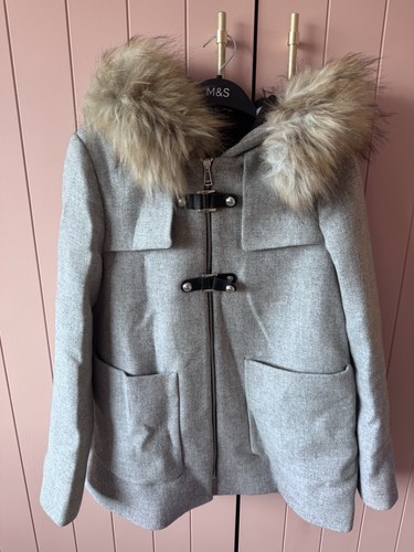 Zara grey duffle - zara, coat