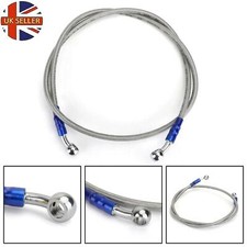 110cm/43" M10 Brake Oil Hose Line Banjo Fitting Stainless Steel End T9