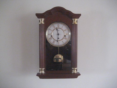 Wall clock mahogany case