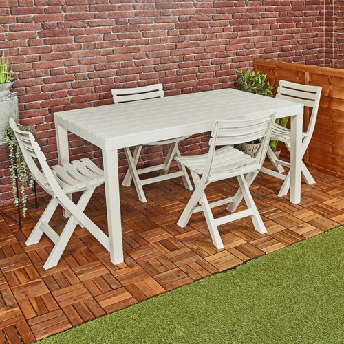 White garden plastic patio - garden,