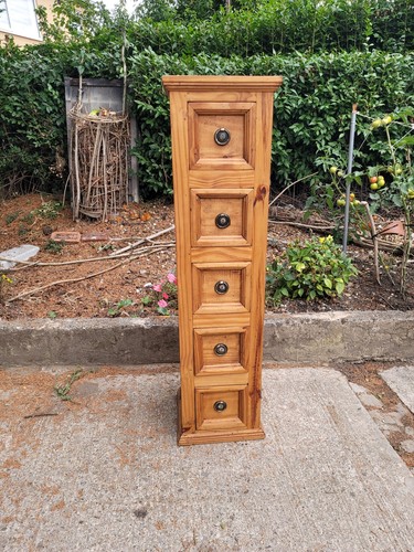 Pine chest drawers - chest, tall