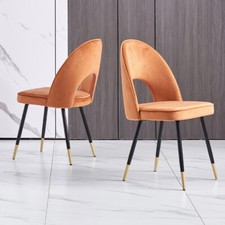 2/4 X Dining Chairs Velvet Set