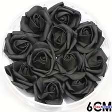 200 Pcs Large 6CM Artificial Flowers Foam Rose Heads Wedding Party Decor Bouquet