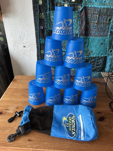 Blue speed stacks cups x10 - blue,