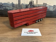 Corgi Modern Truck Houghton Plain Red Tekno Livestock Trailer 1/50