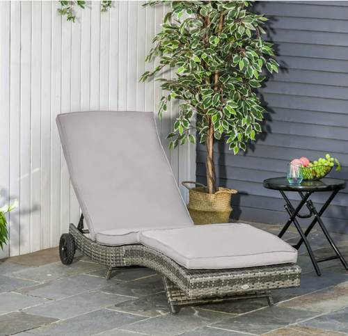 Rattan sun lounger wicker - lounger,