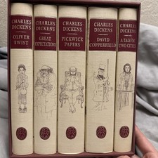 FOLIO SOCIETY - CHARLES DICKENS 5 VOL BOX SET -  1994 *N-MINT*