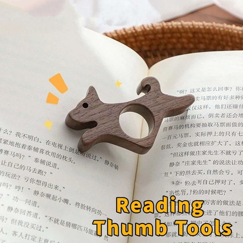 1pc wooden thumb bookmark pet - 1pc,