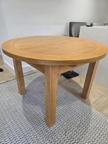 Solid oak round dining - oak,