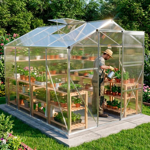Greenhouse silver aluminium - greenhouse,