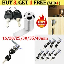 16-40mm Cam Locker Furniture Lock Post Mail Box Lock Camlock Cabinet Drawer Keys