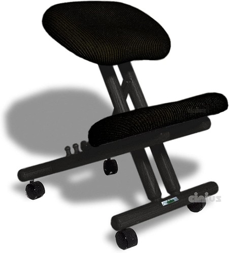 Ergonomic kneeling chair - ergonomic, black