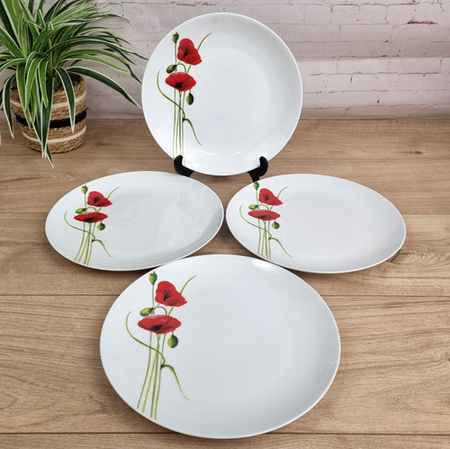 Dunelm red poppy dinner - 4,