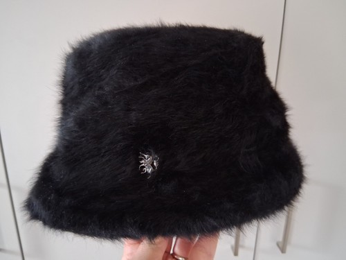 Philip treacy black - angora, fur