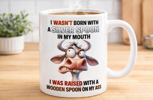 Funny wooden spoon - funny, mug