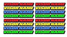 16 x VISOR NAMES of your choice VINYL STICKER RC banger shell kamtec mardave v12