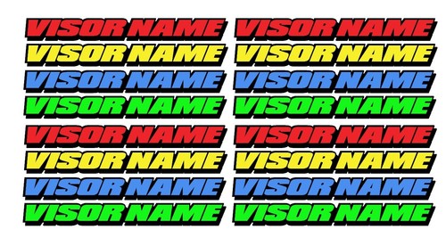 Visor names of your - x,