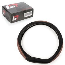 Steering Wheel Cover Ø 38x9 CM Black Braun for Mitsubishi