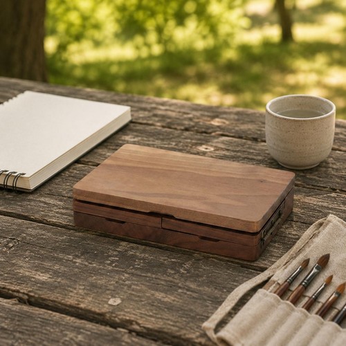 Paint box with - paint, wells