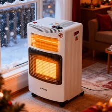 White Portable Indoor Heater 4.2kw Home Butane Calor Gas Heating with Regulator