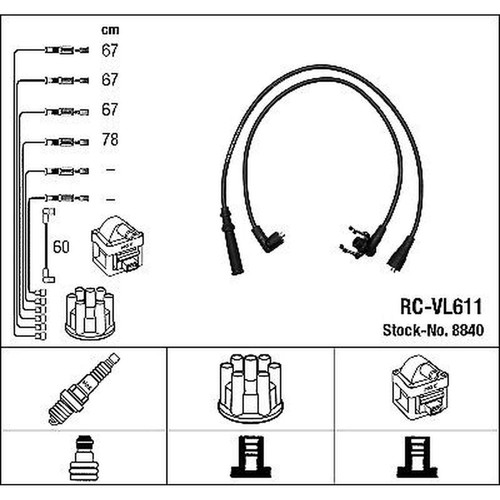 8840 ngk ignition cable - 8840,