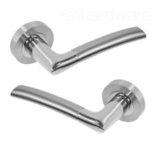 Lorenzo Chrome Internal Door Handles Sets - Dual Polished and Satin Chrome Sets