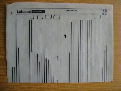 Letraset line rules - x,