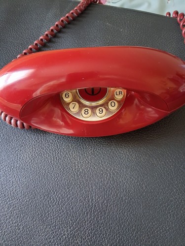 Vintage 80s landline - vintage, red